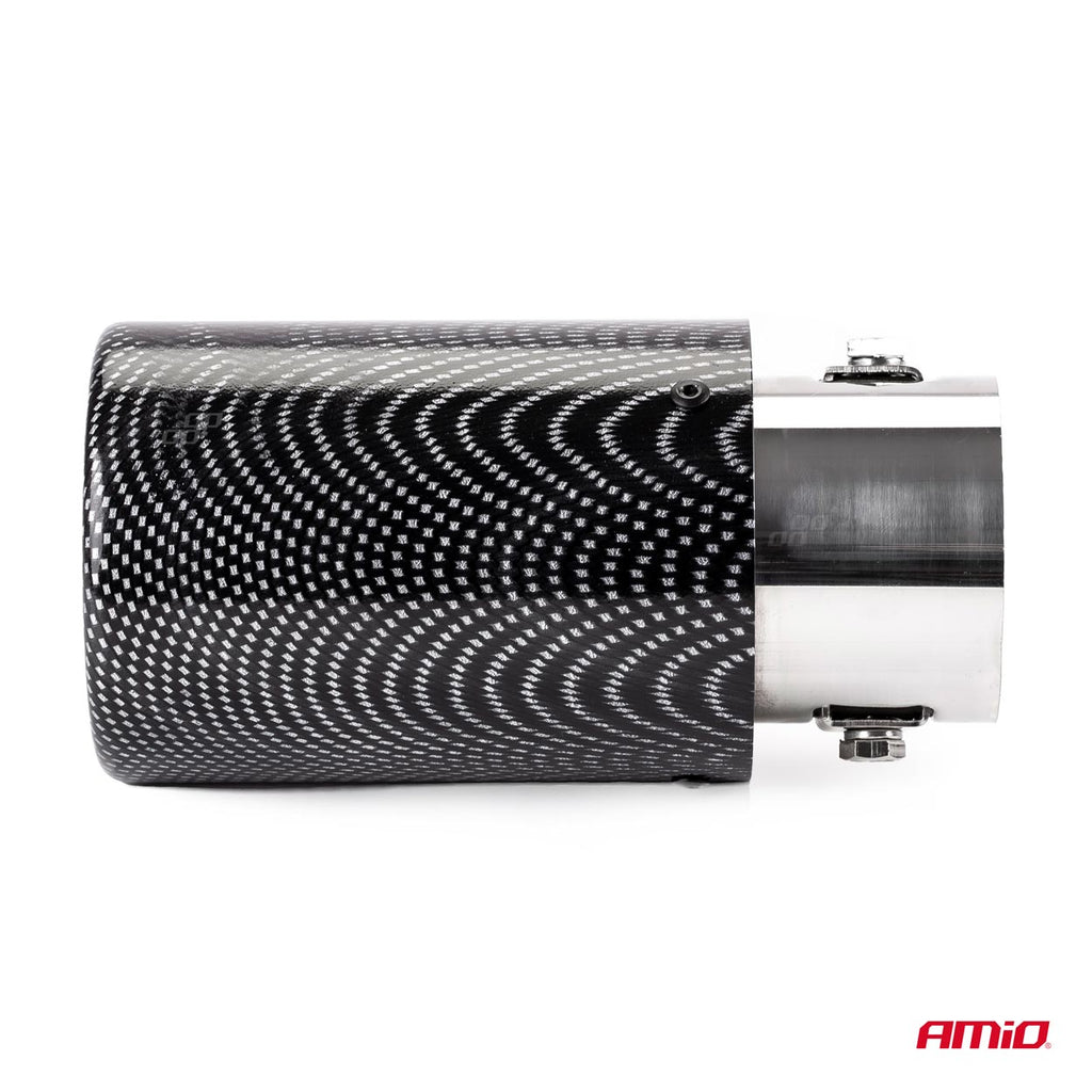 76mm Universeel RVS sierstuk Carbon - MT-016C