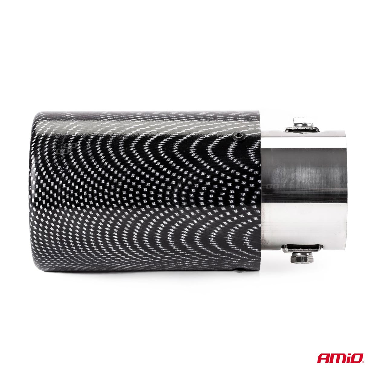 76mm Universeel RVS sierstuk Carbon - MT-016C