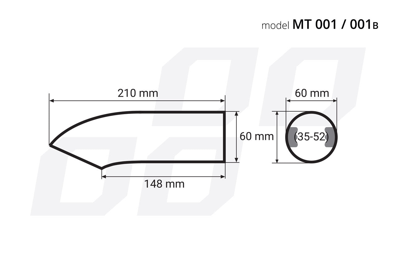 Universeel RVS sierstuk Zwart - MT 001B