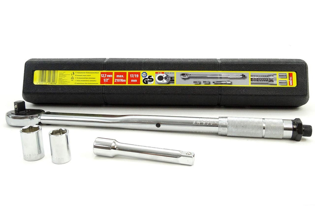 Momentsleutel incl dop 17 en 19 -  20 tot 210Nm