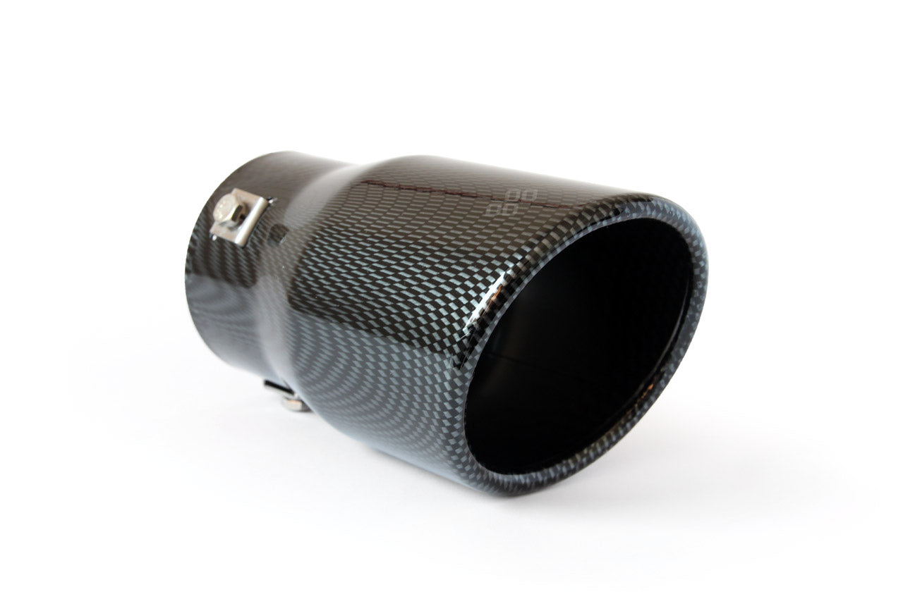 90mm RVS uitlaat sierstuk Carbon 1x90mm - MT 007C