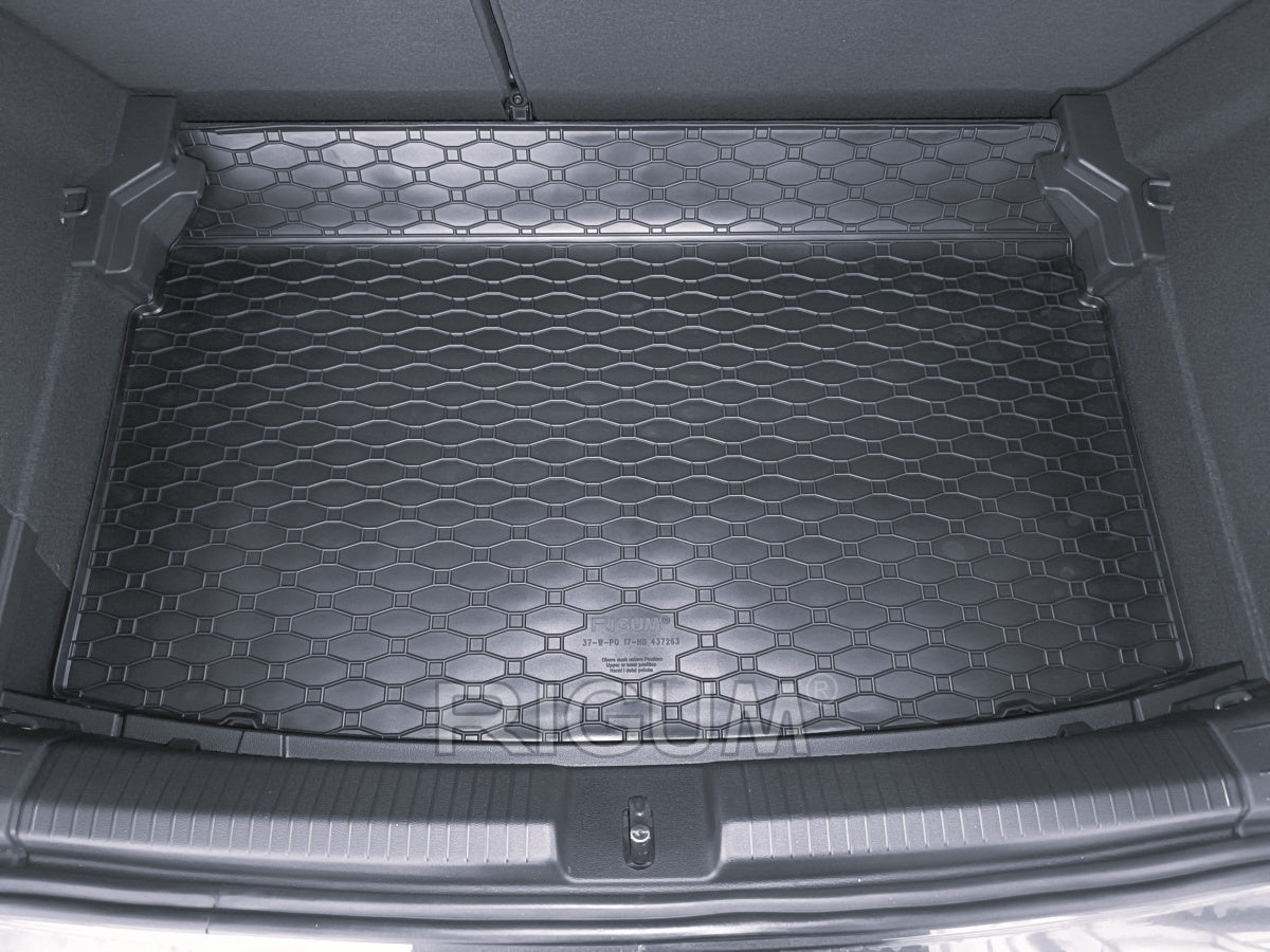 Kofferbakmat voor Volkswagen Polo (AW) (vanaf 2017), voor modellen met hoge- of lage laadvloer. - Rubber