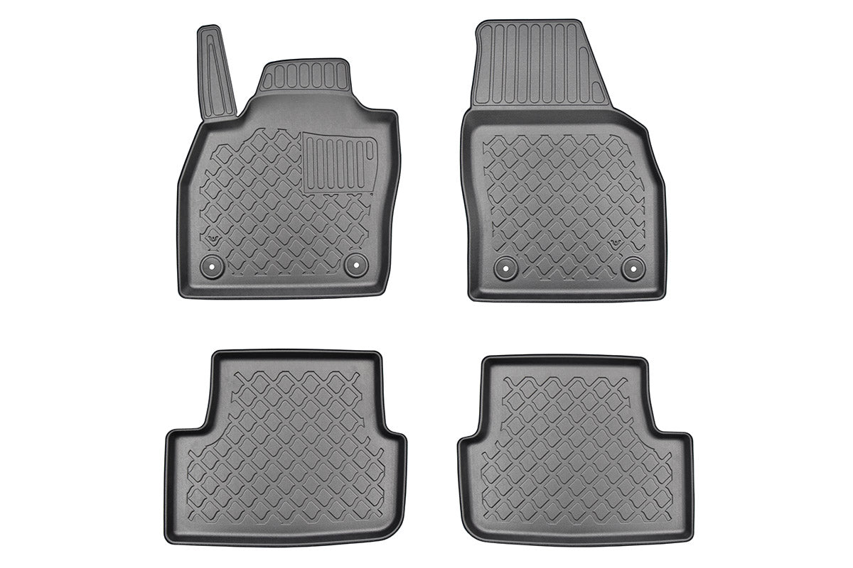 3D Automatten voor Audi A1, Seat Ibiza 6F, Arona, Skoda Fabia 4, Volkswagen Taigo en Polo 2G (vanaf 2017-) - TPE-Rubber - 4-delig