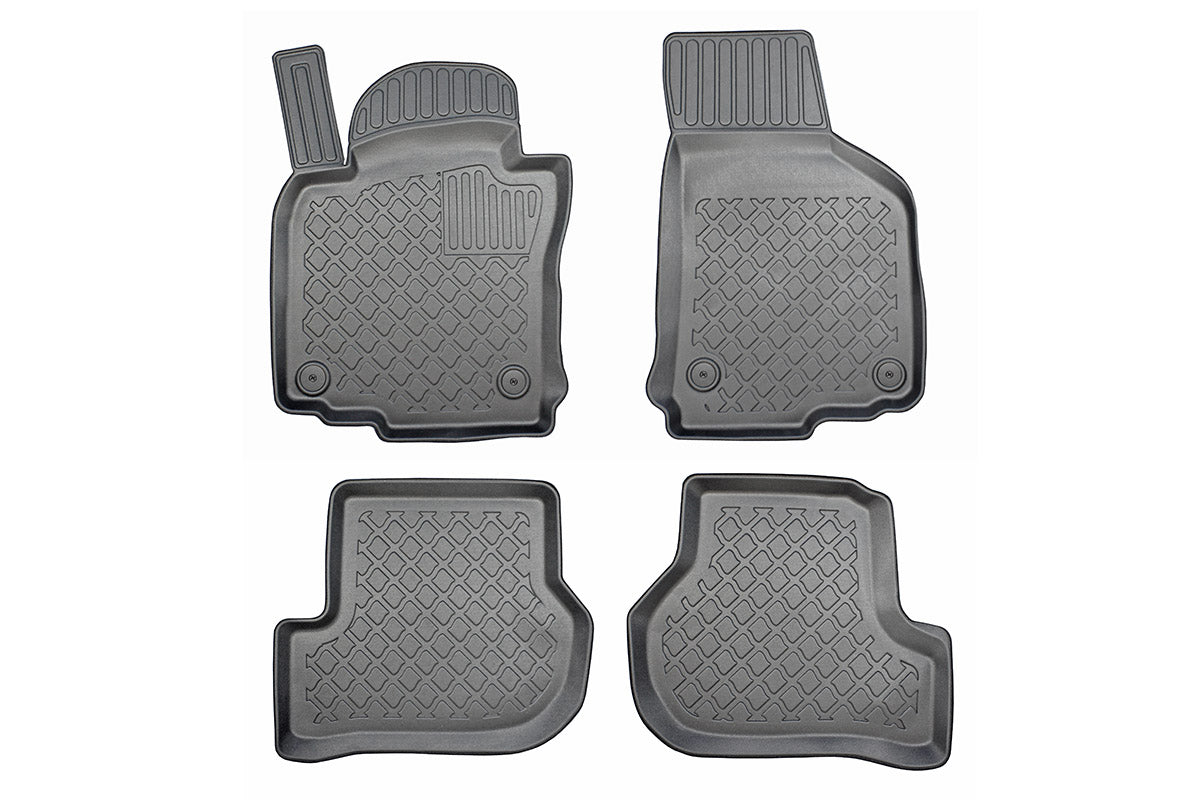 3D Automatten voor Volkswagen Golf 5, Golf 6, Jetta, Scirocco, Skoda Octavia 2 vanaf 2003 - TPE-Rubber - 4-delig