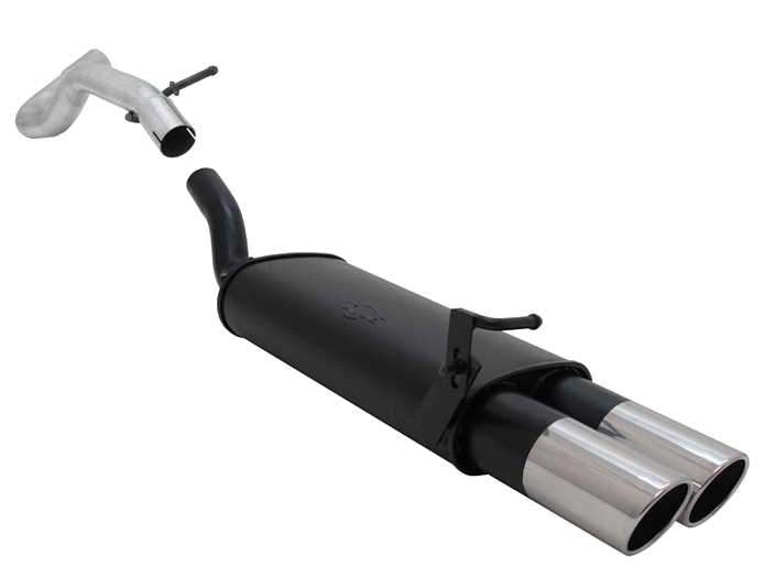 Novus einddemper voor A3 8L, Leon 1M, Golf 4, New Beetle - 2x90 mm - SR-Design