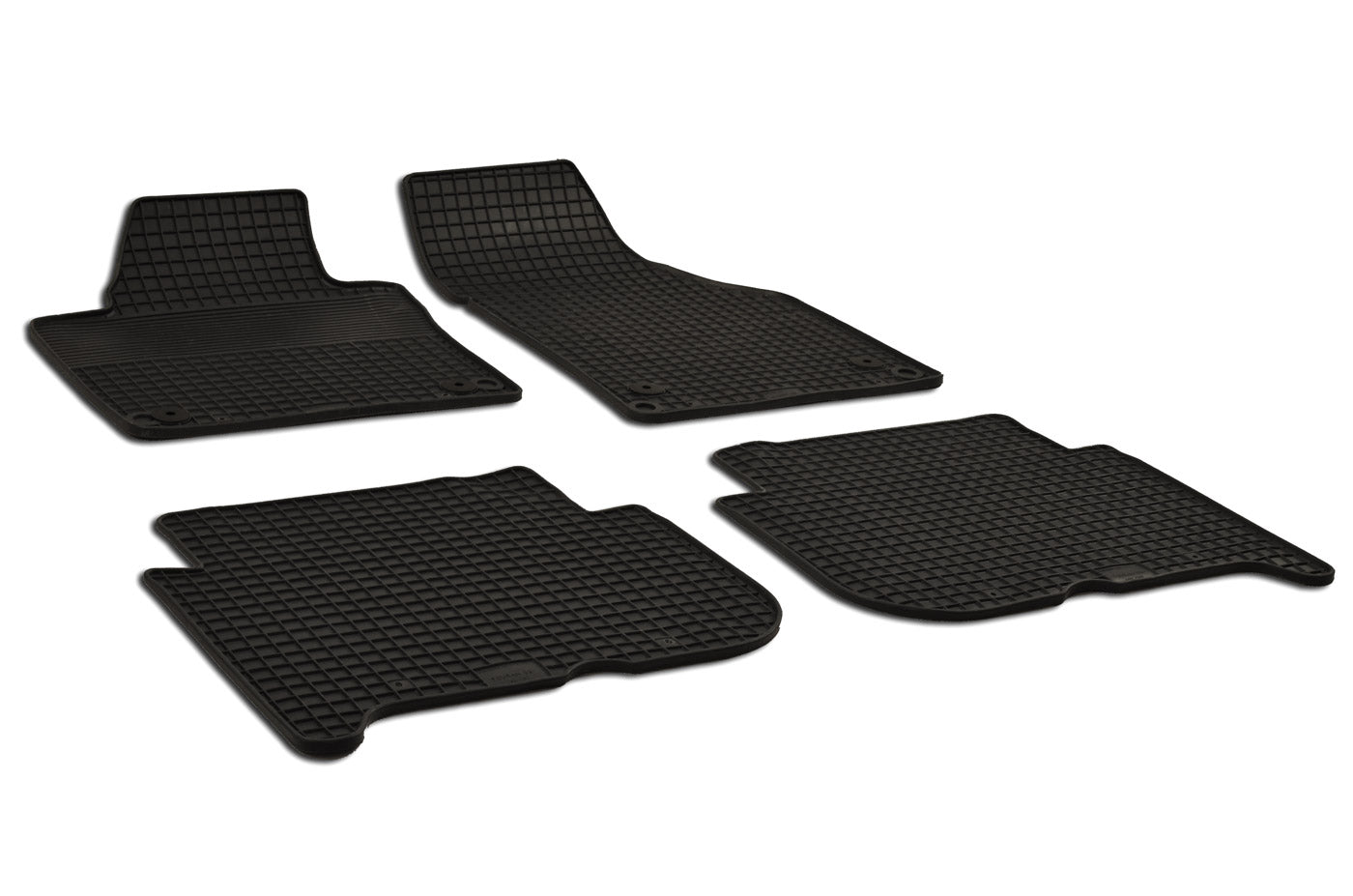Rubber automatten voor VW TOURAN 2003-2015 (ronde bevestiging) - Rubber - 4-delig - Complete set