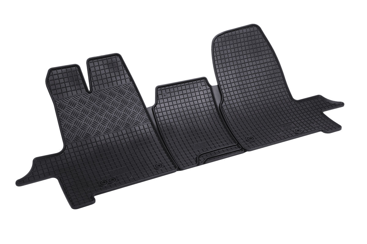 Rubber automatten voor Ford Tourneo/Transit Custom (3-zits) (2012-2018), Ford Transit Custom (2/3-zits) (2018-2023) - Rubber - 1-delig - Alleen voor