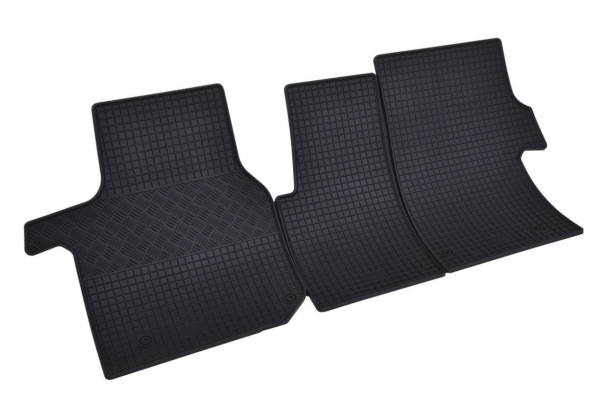 Automatten voor MAN TGE (vanaf 2016), Volkswagen Crafter (SY/SZ) (vanaf 2016) - 3-delig - Rubber