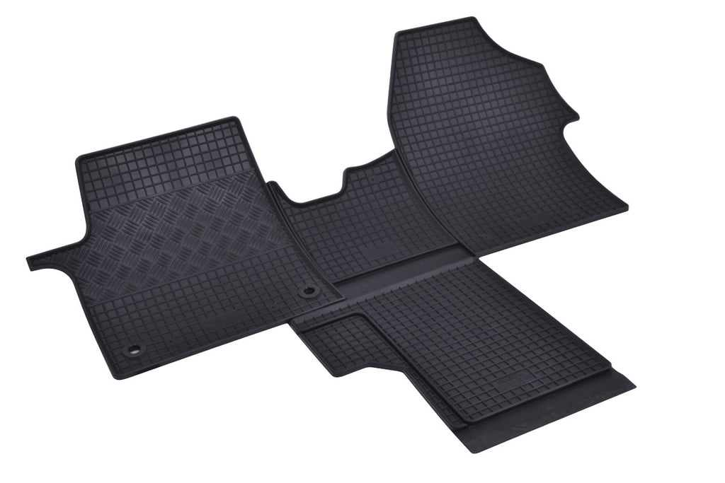 Automatten voor 2/3-zits Citroën Jumpy, Opel Vivaro C, Peugeot Expert, Toyota ProAce (vanaf 2016) (met tunnel) - 1-delig - Rubber