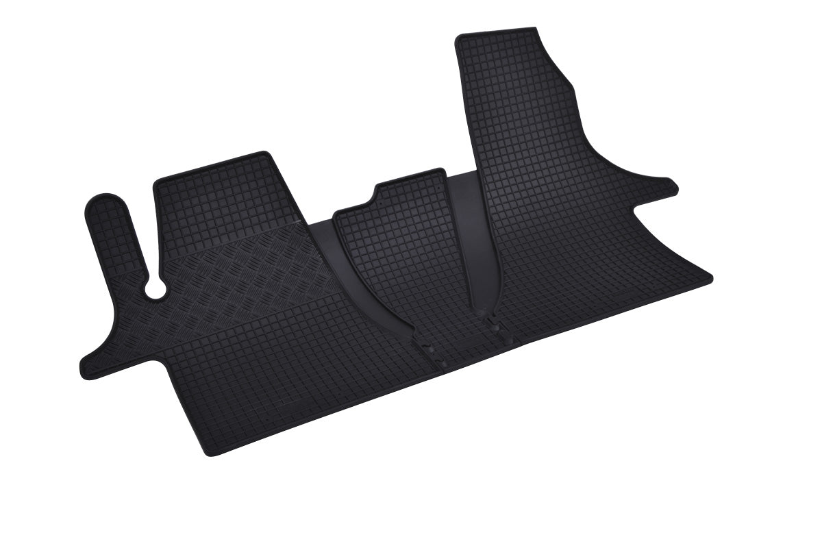 Automatten voor Volkswagen T6.1 Transporter, Multivan, Caravelle (vanaf 2019), 2/3 zits - 3-delig - Rubber