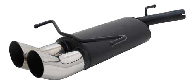 Novus RVS einddemper voor Opel Corsa C - 2 x 76mm - DTM