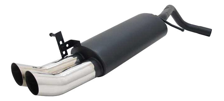 Novus RVS einddemper voor VW Polo 5 9N/9N3 - 2 x 76mm - DTM