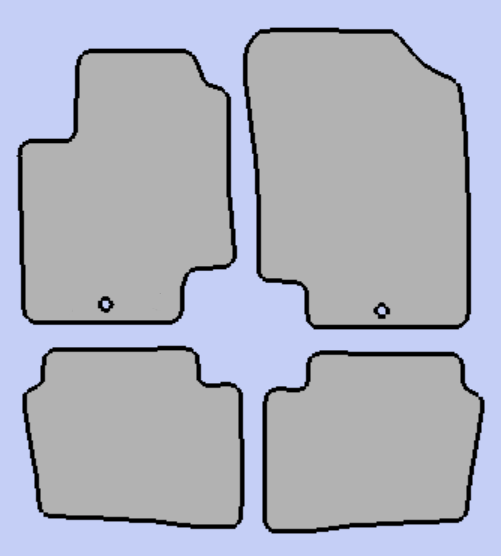 Automatten voor Hyundai i20 (PB) (2008-2014) - Naaldvilt - 4-delig - Complete set