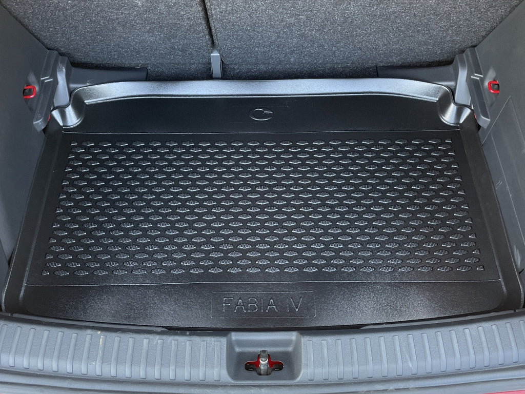 Kofferbakmat voor Skoda Fabia 4 (NU) (vanaf 2021), lage laadvloer - TPE-Rubber