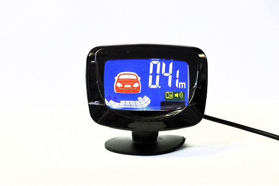 Parkeersensoren met LCD display en 4 sensoren - Zwart