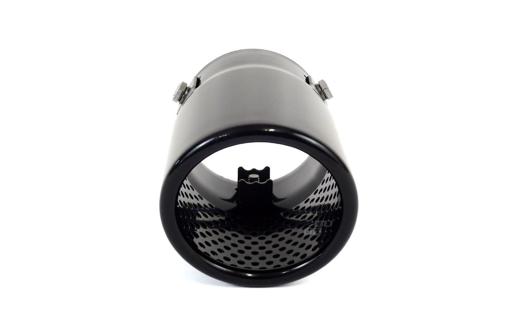 76mm RVS uiltaat sierstuk 1x63mm - MT 017B Zwart