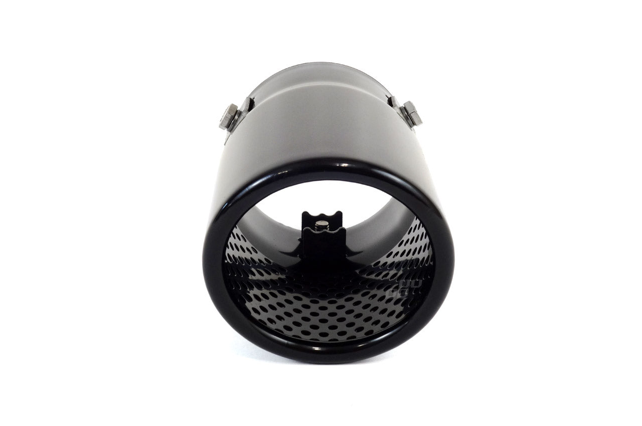 76mm RVS uiltaat sierstuk 1x63mm - MT 017B Zwart