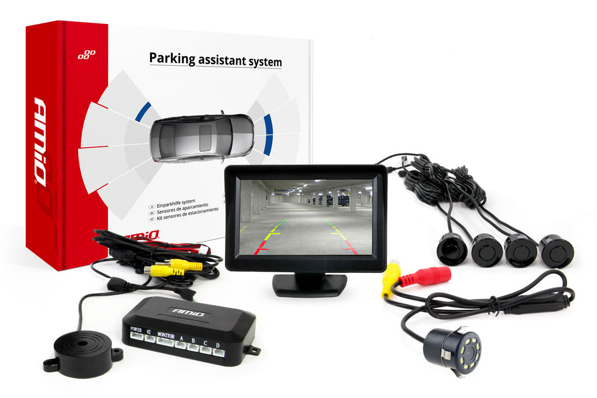 Parkeersensoren / Parkeerhulp met LCD scherm en Camera HD-308