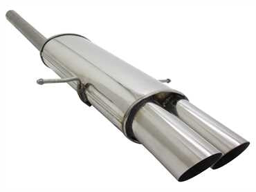 Novus RVS einddemper voor Mini Cooper S R56/R57 - 2 x 90mm - MS-Design