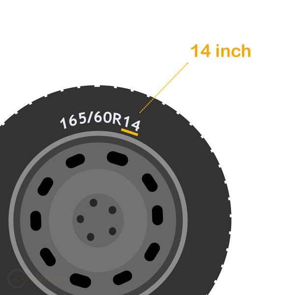 Wieldoppen Rapide zilver zwart 14 inch - 4 stuks